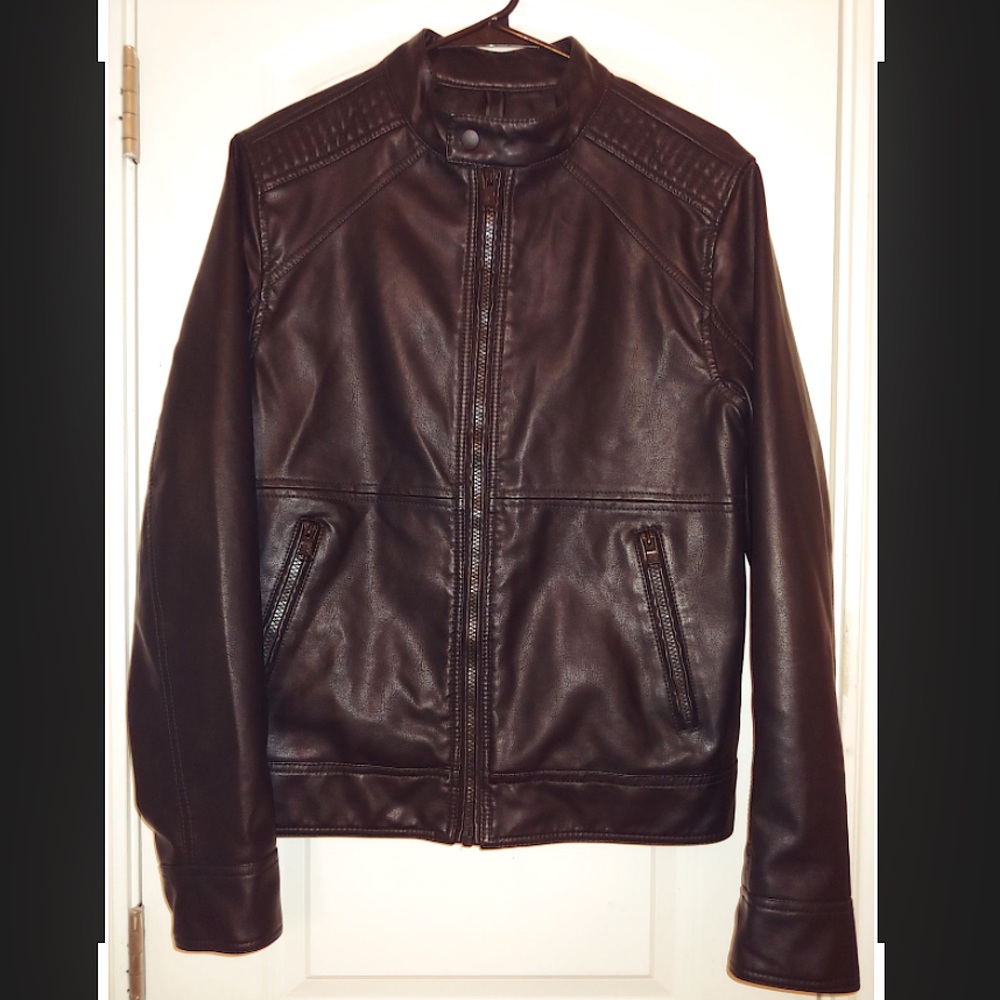 Black Express Faux Leather Jacket